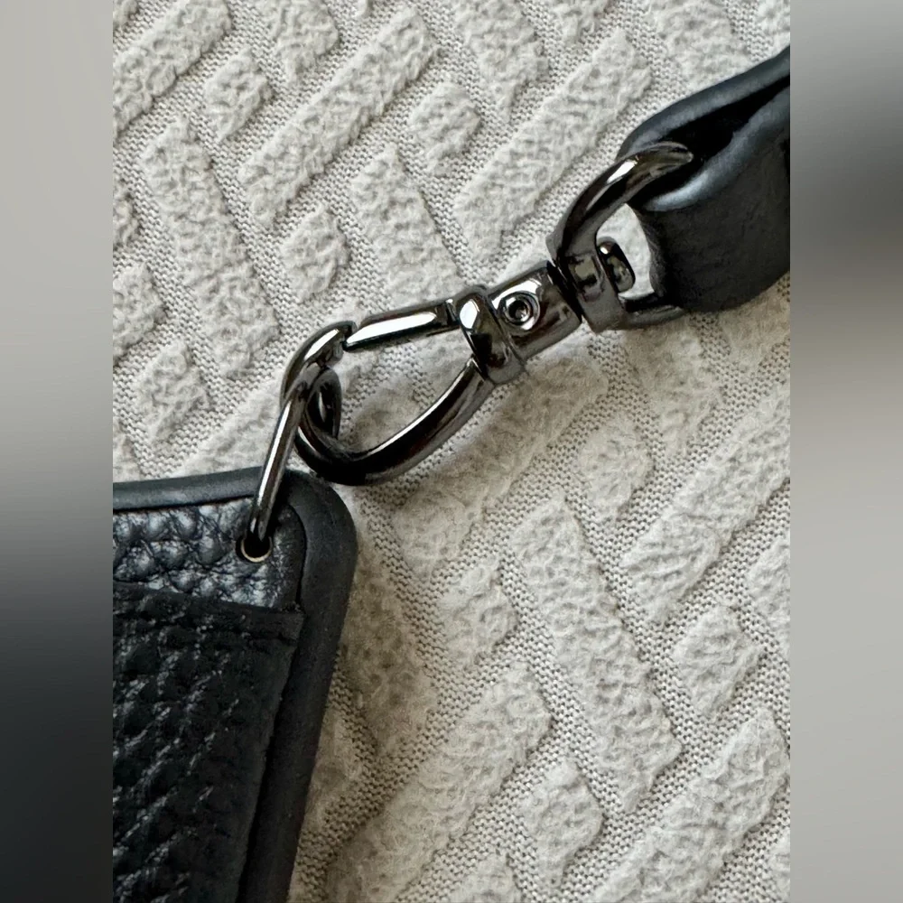 Bandolier Black Leather Crossbody Phone Case - Picture 11 of 12